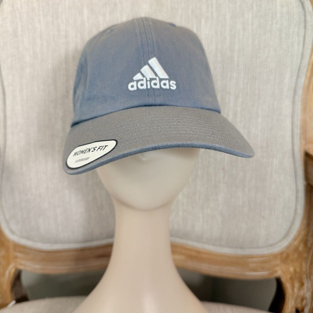 NEW adidas Women's Saturday Adjustable Hat/Cap Gray daily casual mom minimalist